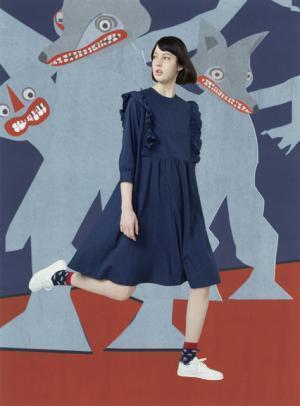 メゾン キツネ、クラシカル×スポーティーにアメリカンポップのアクセント【2017秋冬ウィメンズプレ】