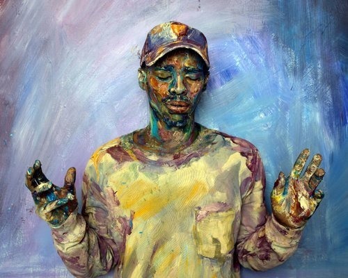 平面から立体を行き来する“動く”油絵、一流アーティスト達が込めた悲痛のメッセージ