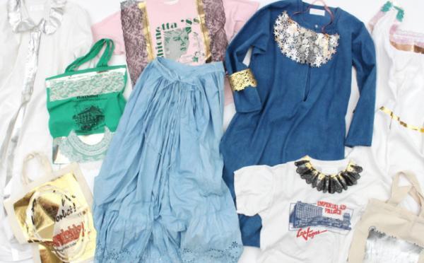 パスザバトン表参道店でYUKI FUJISAWAがイベント、古着に特別な染めやプリントを施した1点物