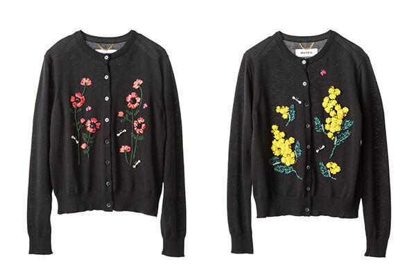 ミュベールがカーディガンに刺繍するカスタムサービス第1弾を開始 ボタンの付け替えも可能 17年2月22日 ウーマンエキサイト