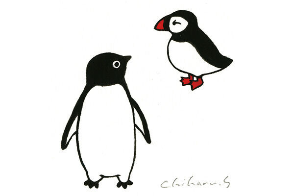 Suicaのペンギン作者 坂崎千春のペンギン原画100点が新宿伊勢丹へ 17年2月24日 ウーマンエキサイト