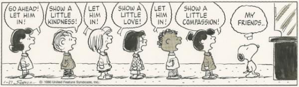 スヌーピーミュージアム開館1周年記念にピーナッツの仲間たちが大集合！