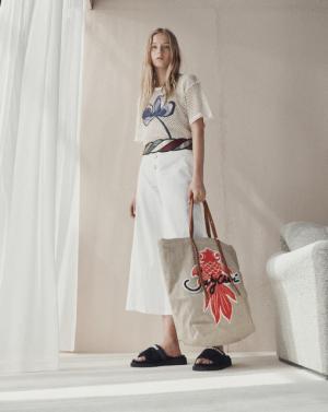 シーバイクロエから、マグノリアの花や金魚をモチーフにしたトートバッグ「ANDY」が登場。フランスと日本のカルチャーが融合