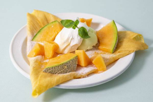 メロンパンをイメージした限定の新食感パンケーキなど、J.S. パンケーキカフェでメロンフェアが開催!