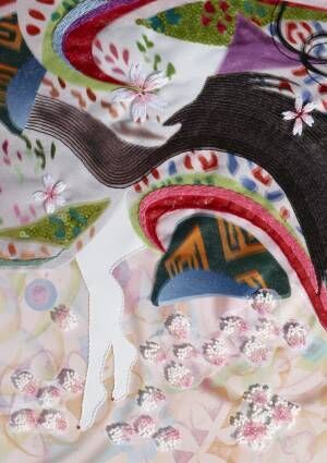 清川あさみが描く現代版百人一首の原画展が京都の両⾜院で開催