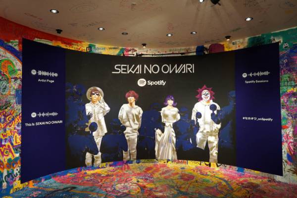 SpotifyでSEKAI NO OWARIの全曲がストリーミング解禁に。渋谷には期間限定ウォールアートが出現