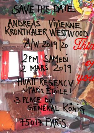 【生中継】アンドレアス・クロンターラー フォー ヴィヴィアン・ウエストウッド2019-20秋冬コレクション2日22時より