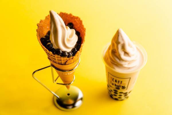 自家製ミルクティーソフトクリームとタピオカのスイーツ、ラ・ボエム クアリタ渋谷店限定で発売