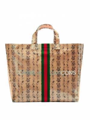 グッチ×コム デ ギャルソン第2弾、フラワープリントがあしらわれた新作コラボバッグを発売