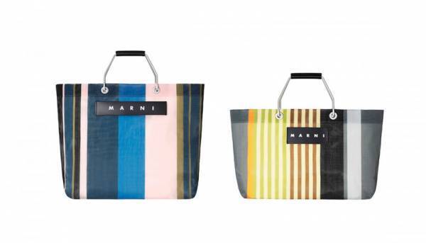 マルニ マーケットの「ストライプバッグ」にネイビー×ピンクの新色と待望のミニサイズが仲間入り!