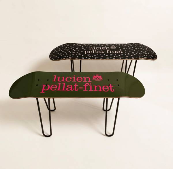 ルシアン ぺラフィネから、スケートボードデッキが登場。アイコニックなモチーフを落とし込んで