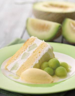 キハチ カフェの夏デザート。メロンと白ワインゼリーのパフェ【今日のスイーツvol.65】