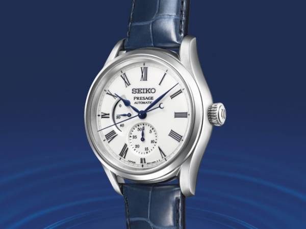 セイコー プレザージュから水面に映る月の情景を宿した、有田焼ダイヤルのメカニカルウオッチを発売