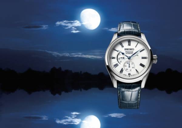 セイコー プレザージュから水面に映る月の情景を宿した、有田焼ダイヤルのメカニカルウオッチを発売