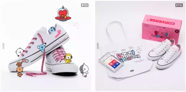 LINE FRIENDSのBT21とコンバースがコラボ! ウェアラブルステッカーで自分好みにカスタマイズ