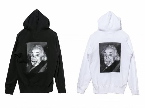 sacai x Einstein、アルベルト・アインシュタインがモチーフのユニセックスなTシャツ&amp;フーディー