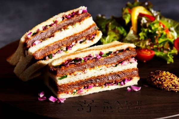 高級食パン専門店・嵜本×焼肉 㐂舌、和牛を使った贅沢サンドイッチが登場!