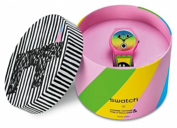 スウォッチから、イギリスのアーティストデュオ「ジョアン・タタム&トム・オサリヴァン」のアートウォッチが登場