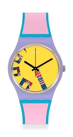 スウォッチから、イギリスのアーティストデュオ「ジョアン・タタム&トム・オサリヴァン」のアートウォッチが登場