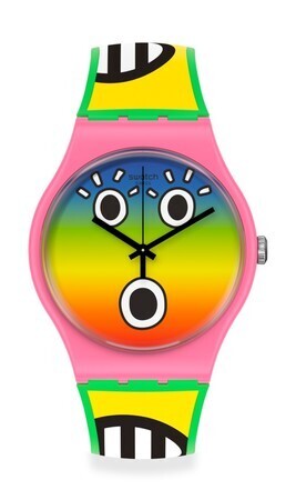 スウォッチから、イギリスのアーティストデュオ「ジョアン・タタム&トム・オサリヴァン」のアートウォッチが登場