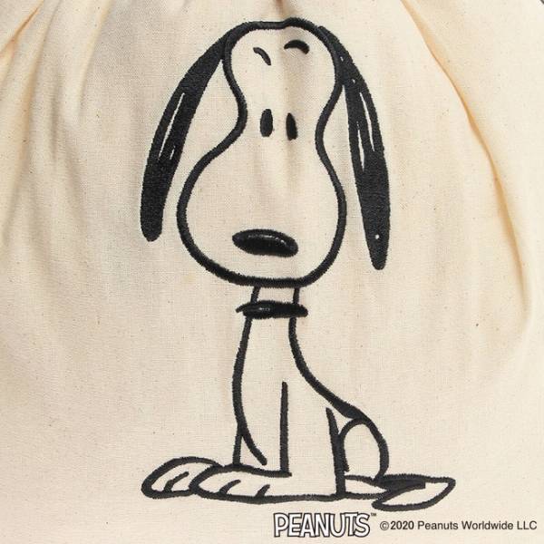 スヌーピー&ファーロンの刺繍がかわいい、エコバッグとしても使えるパッカブルトートが新登場