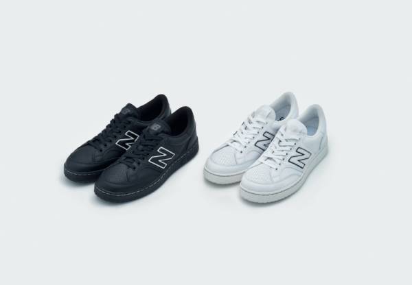 コム デ ギャルソン・オム×ニューバランス、オールレザーアッパーのシックなモノトーンスニーカー
