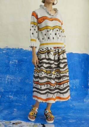 銀座三越でTSUMORI CHISATOの展示会を開催。ハッピーなムードを振りまくビーナスも登場