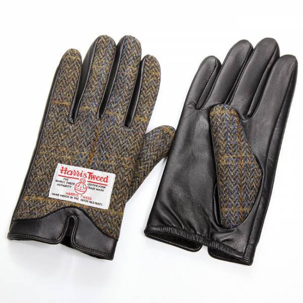 シンプルかつ上品な表情でコーデを選ばない! ハリスツイード本革手袋がスマートフォン対応で登場