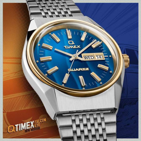 縦じま模様のエレクトリックブルーダイアルが新鮮! TIMEX QのTiCTAC限定販売モデルが待望の再入荷