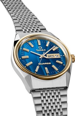 縦じま模様のエレクトリックブルーダイアルが新鮮! TIMEX QのTiCTAC限定販売モデルが待望の再入荷
