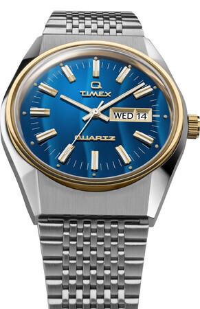 縦じま模様のエレクトリックブルーダイアルが新鮮! TIMEX QのTiCTAC限定販売モデルが待望の再入荷