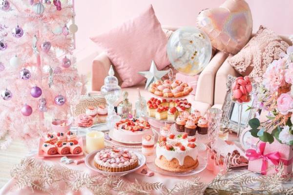 ヒルトン東京お台場でピンクづくしのストロベリーデザートビュッフェ「Christmas Girl’s Room」がスタート