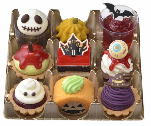 コワかわいいプチケーキやカラフルモンブラン。銀座コージーコーナーにおうちハロウィンを楽しむスイーツが登場