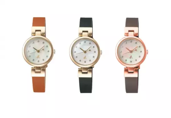 手元をやさしく彩るニュアンスカラーの腕時計。TiCTAC別注のアニエスベーウオッチ