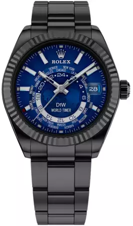 DIWからスカイドゥエラーをベースにしたブラックケースにブルー文字盤の「World Timer」が登場