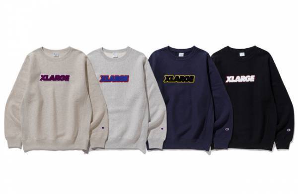 XLARGEがChampionとのコラボ。REVERSE WEAVE®裏毛を使用したスウェットを展開