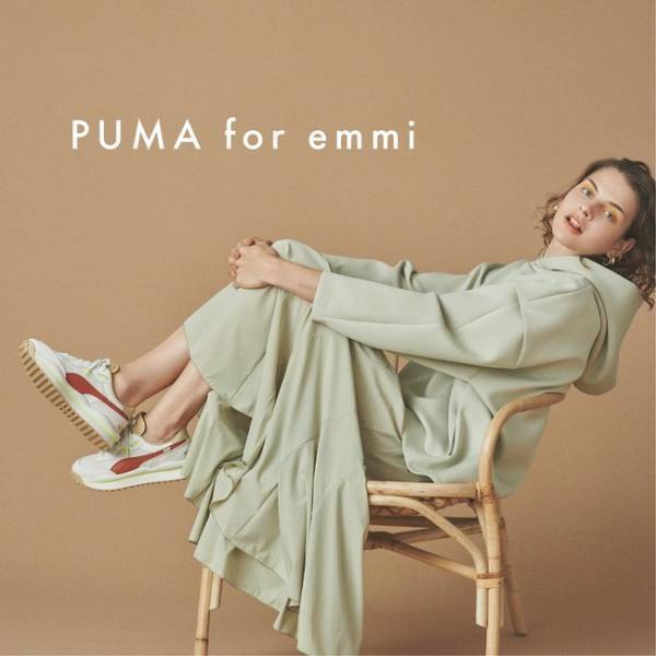 クラシックなデザインも程よくスポーティーな印象に。emmiからプーマ別注スニーカー発売