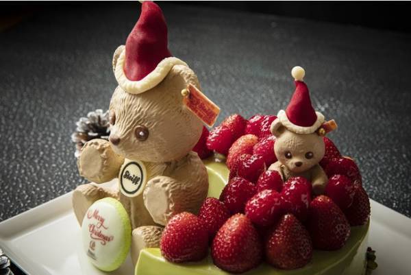 シュタイフのテディベアモチーフがお出迎え。ザ・プリンスギャラリー 東京紀尾井町のクリスマスケーキ