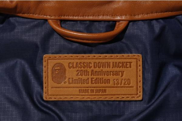 より特別な逸品の仕上がりに。ベイプのレザーダウンジャケットが20着限定のリミテッドエディションとして発売