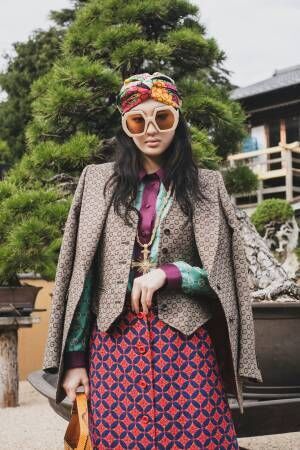 Our Fashion Story Vol 2 石田夢実が出会う 春のグッチとジャポニズム Gucci X Bonsai アプリ限定 21年1月12日 ウーマンエキサイト 1 4
