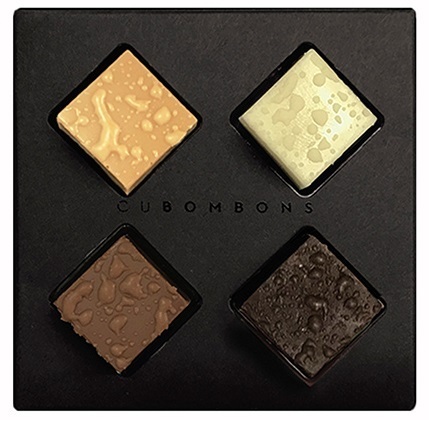 キューブ型のかわいらしいボンボンショコラ。スペインの高級パティスリー「ブボ・バルセロナ」のバレンタイン