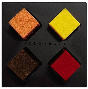 キューブ型のかわいらしいボンボンショコラ。スペインの高級パティスリー「ブボ・バルセロナ」のバレンタイン