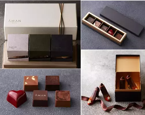 コーヒーや紅茶と世界各地のカカオのマリアージュ。アマン東京のオリジナルバレンタインチョコレート