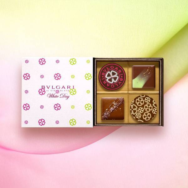 ブルガリ イル・チョコラートのホワイトデー限定のフレーバーが入った特別なボックス