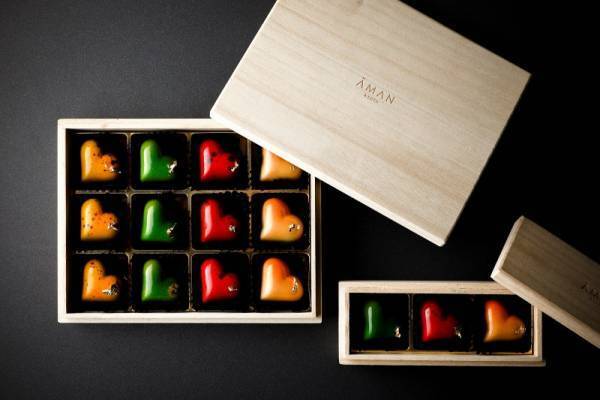 香る和素材と上質なカカオの調和。アマン京都の金箔輝くバレンタインチョコレート