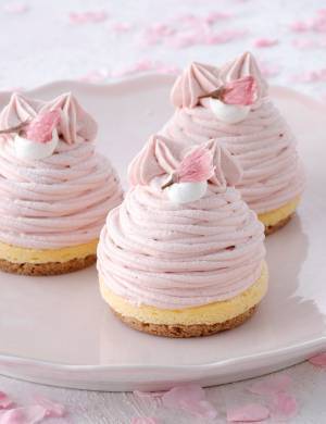 パティスリー キハチから桜の季節だけ楽しめる、春限定の桜づくしモンブラン&ロールケーキが登場