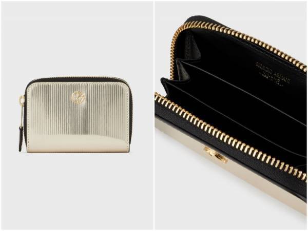 「ジョルジオ アルマーニ ラ プリマ」シリーズに上質なカーフのラメレザーを使ったメタリックカラーのバッグと革小物が登場