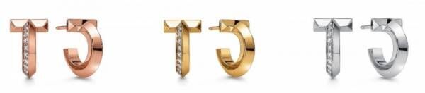 ティファニーのアイコン「Tiffany T1」コレクションからラージサイズのペンダントと、フープピアスが登場