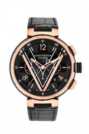 ルイ・ヴィトンのメンズウォッチ「タンブール ダミエ・グラフィット」にピングゴールドを纏ったラグジュアリーな新作が登場