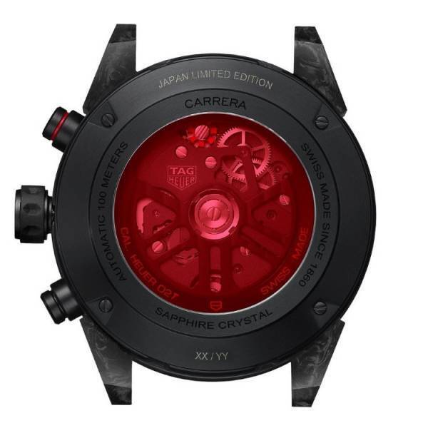 タグ・ホイヤーの「カレラ」にジャパンリミテッドエディションが登場。ブラックを基調としたデザインにレッドをアクセントカラーに採用